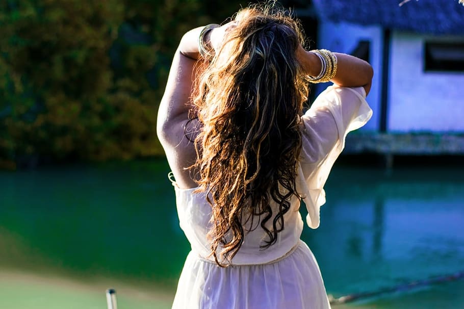 gypsy, gypsy hair, wild and, dom, release, long hair, curly hair, golden hour, summertime, accessories