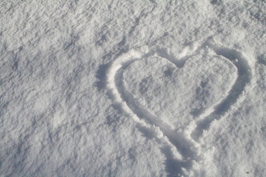 coração de neve, neve, coração, amor, inverno, frio, congelado, gelado, romântico, branco