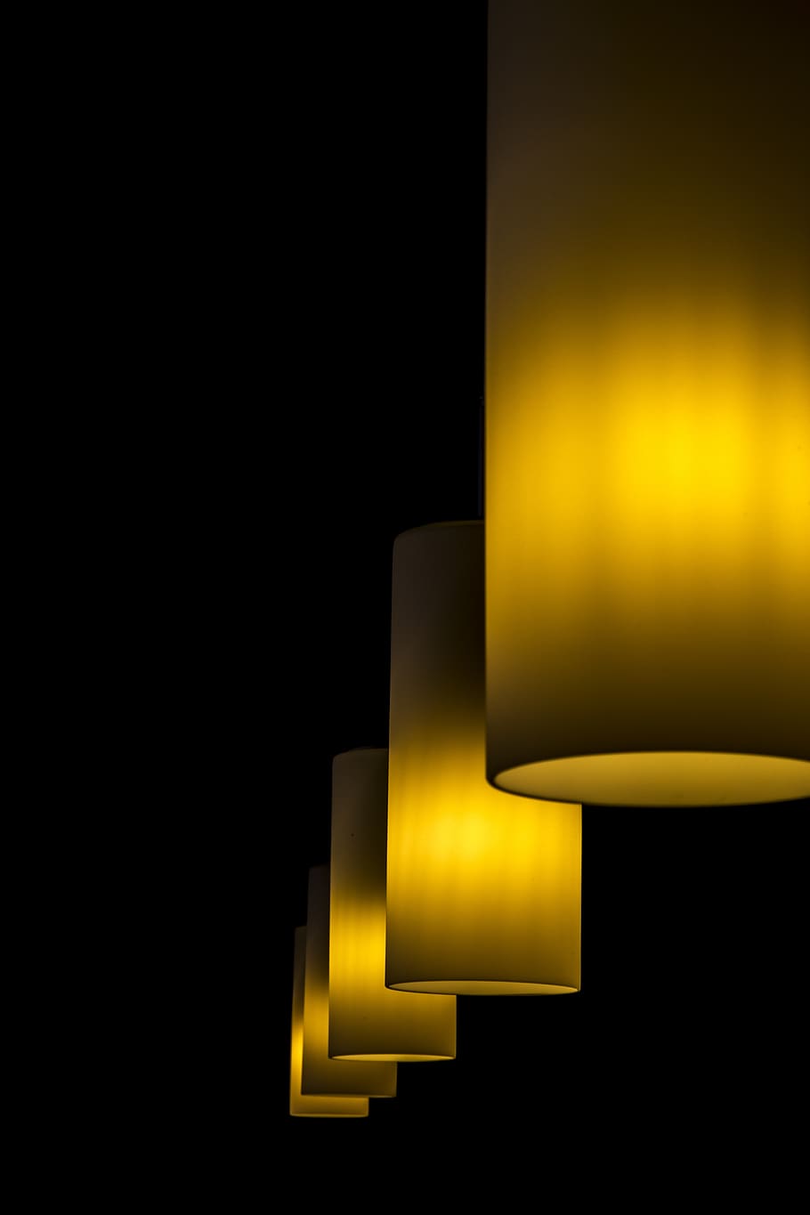lámpara, luz, colgante, brillante, electricidad, energía, brillo, voltaje, diseño, amarillo
