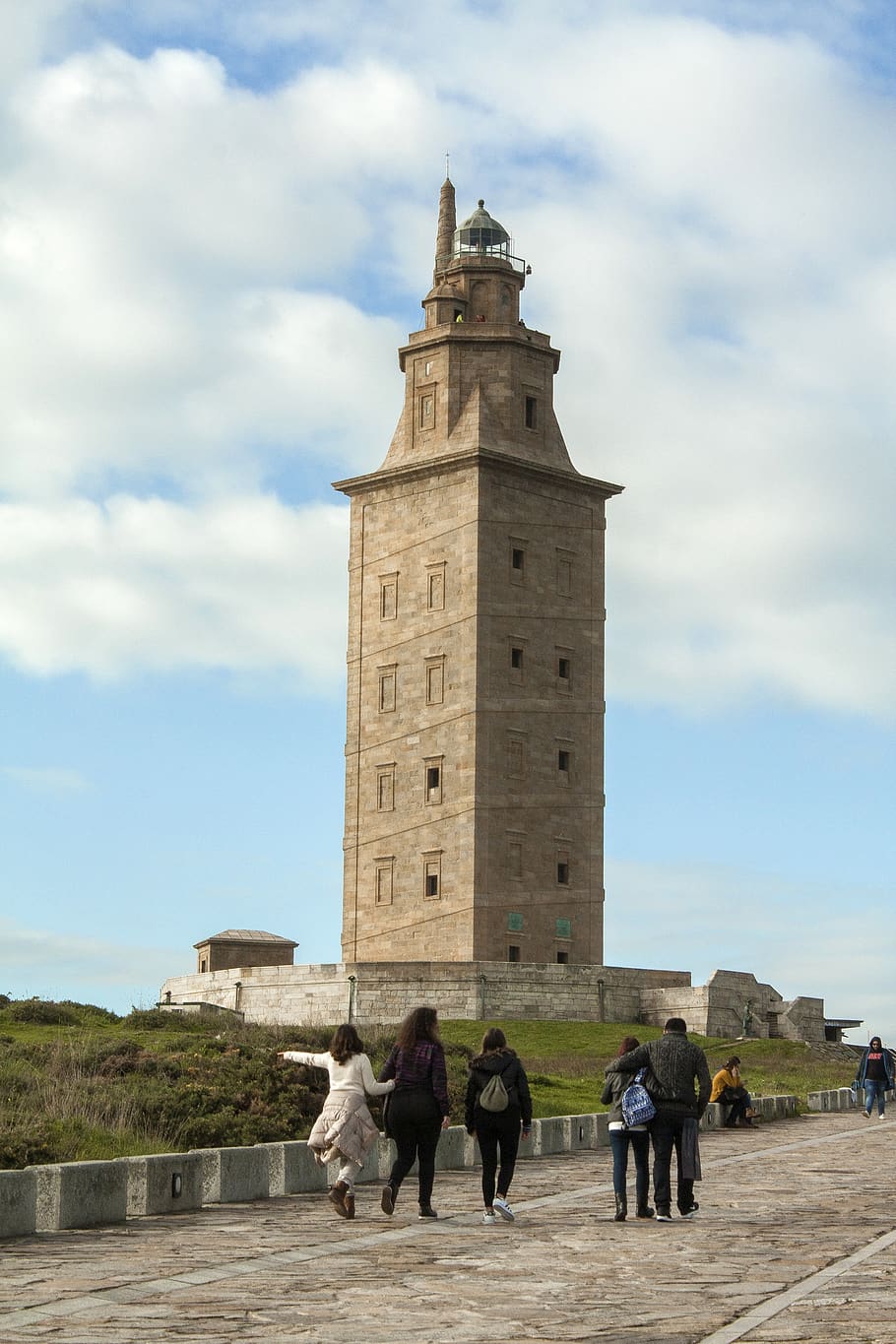 tower, lighthouse, architecture, historical, tower of hercules, monument, old, la coruna, corunna, galicia