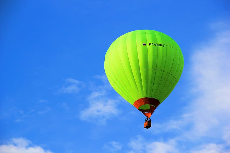 udara, balon, langit, biru, warna-warni, baloon, musim panas, kesenangan, terbang, olahraga