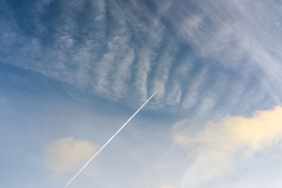 avión, chemtrails, cielo, chem trail, trail, nubes, tiro, arriba, cohete, vuelo
