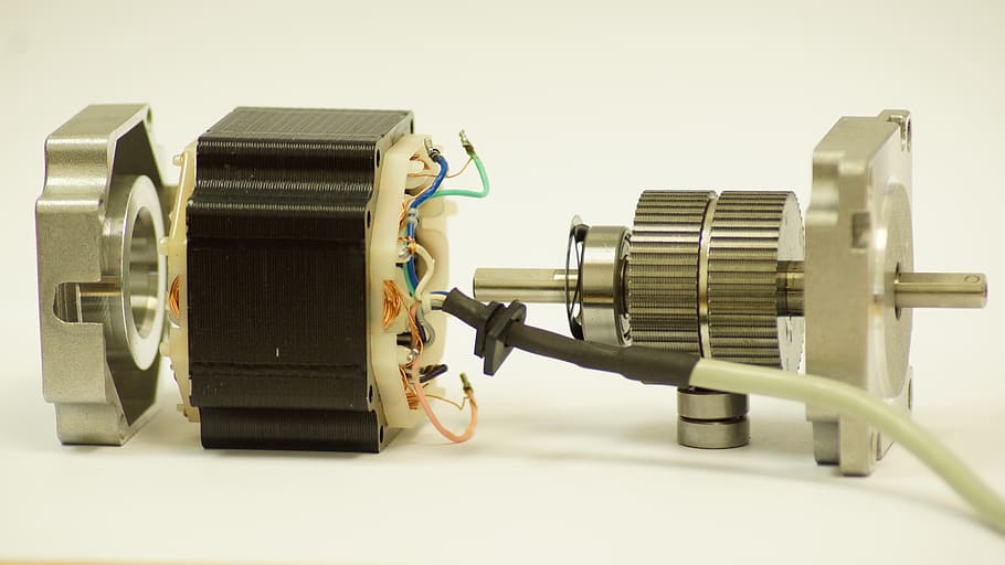 stepper motor, motor, coil, stepper, the rotation of the, technology, step, rotation, electronics, electronic