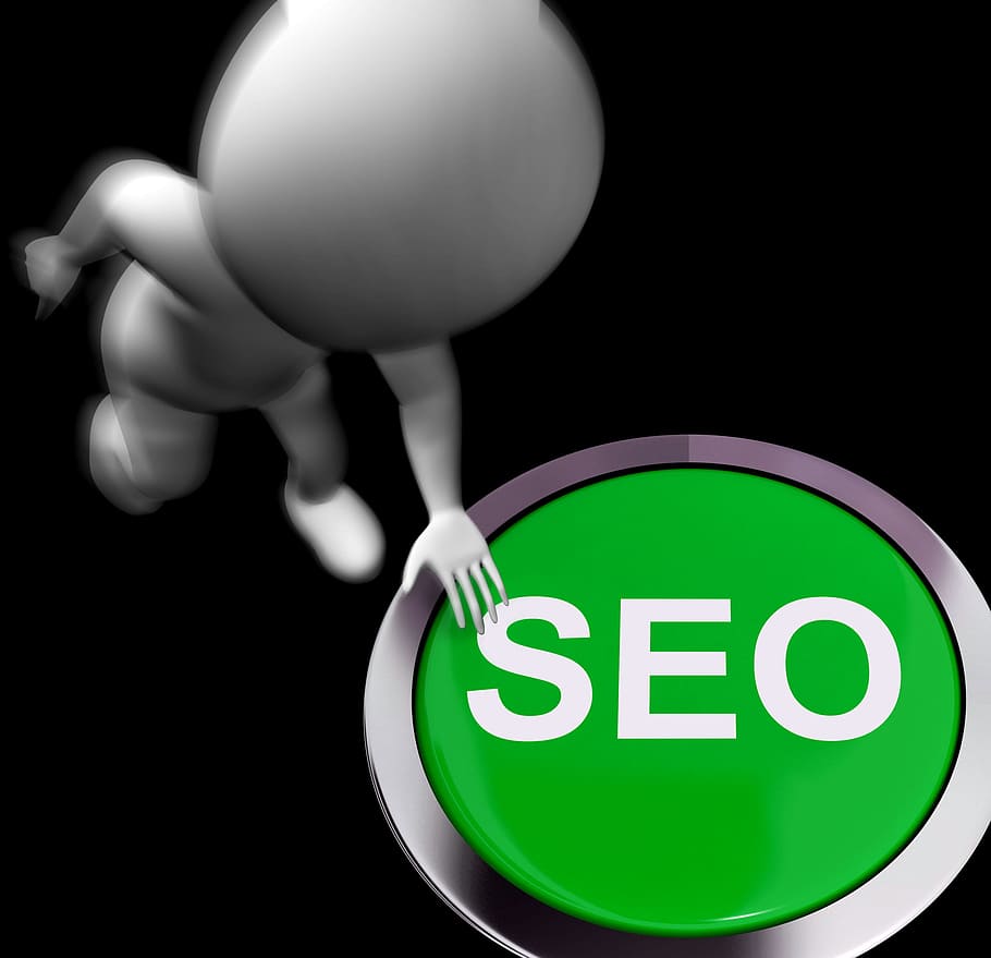 seo, pressed, showing, internet search engine optimisation, Google, business, button, index, indexing, internet