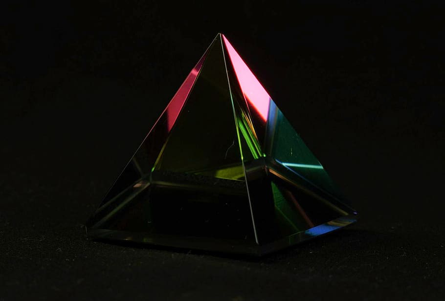 glass prism, color, technology, design, decoration, glass, decorative, shape, triangle shape, multi colored