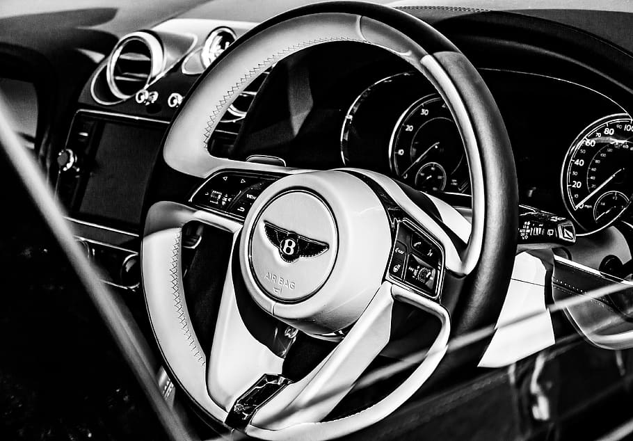bentley, car, steering wheel, bentley bentayga, vehicle, automotive, auto, design, luxury, limousine
