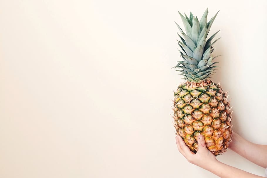 holding pineapple, food and Drink, background, backgrounds, fruit, fruits, health Food, healthy Food, pineapple, tropical fruit