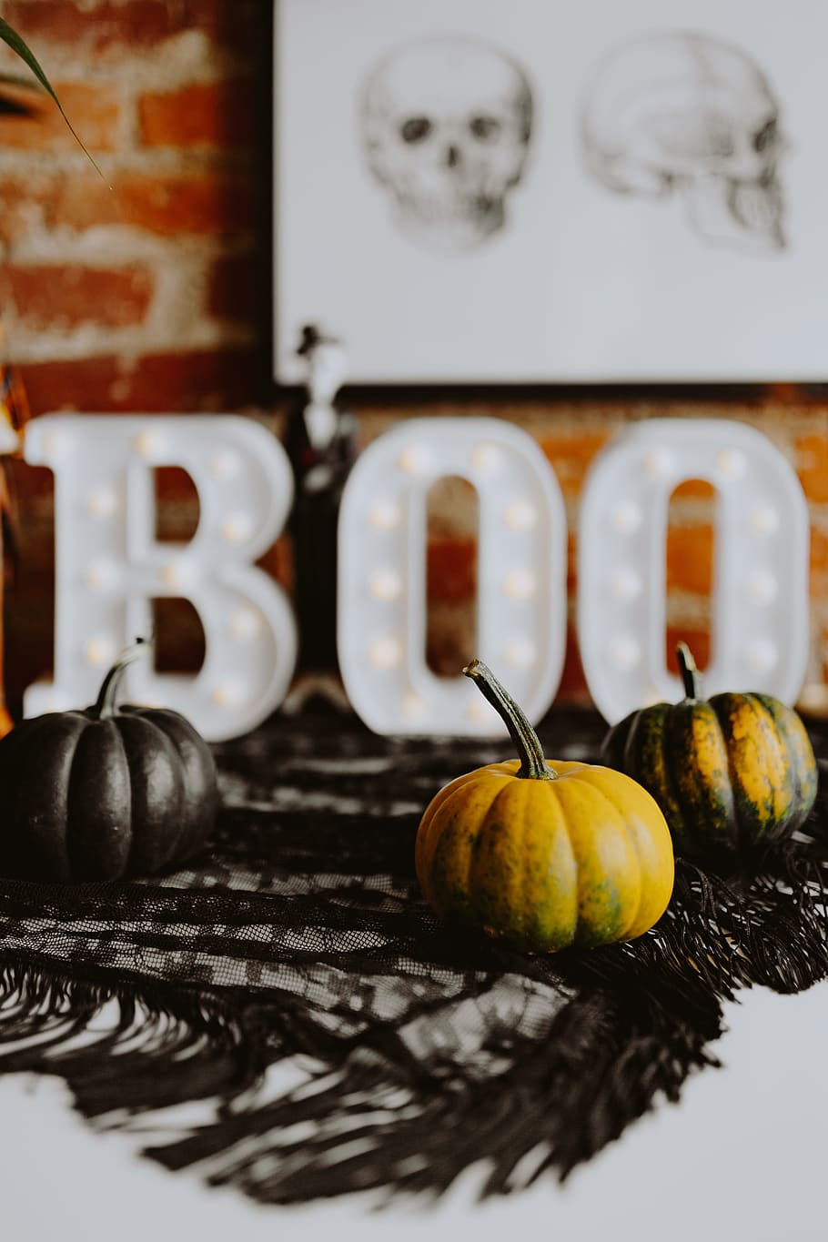 dekorasi halloween, boo, surat, halloween, labu, perayaan, musim gugur, dekorasi, Oktober, makanan dan minuman