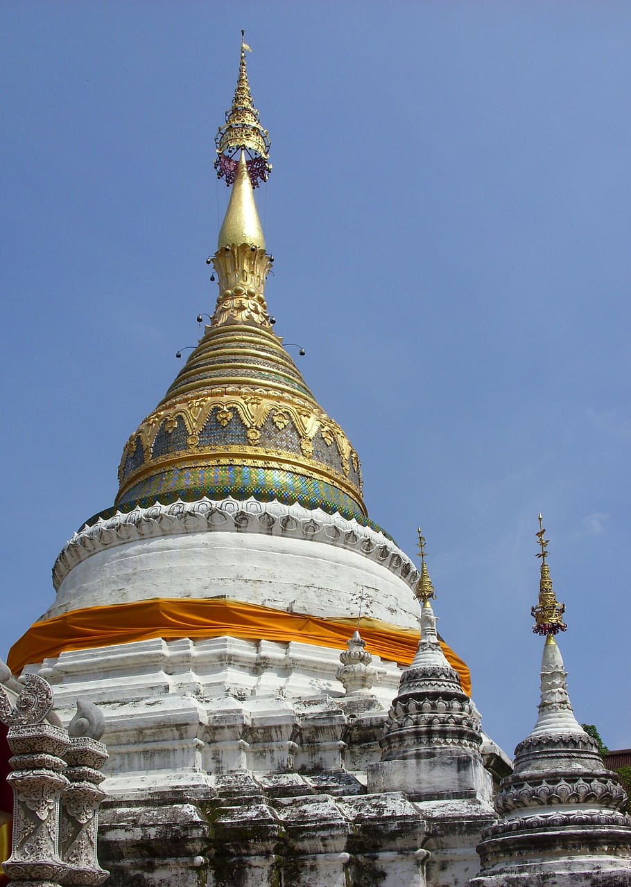пагода, чеди, буддийский храм ват буппарам, будда, буддизм, тайский, таиланд, ват, буппарам, чиангмай