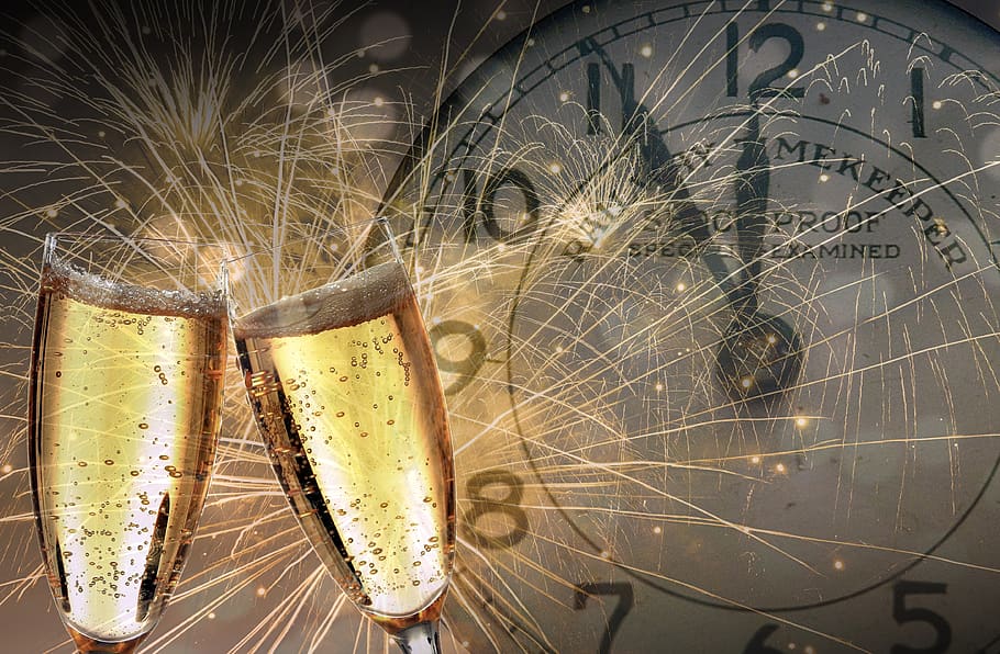 канун нового года, 2019, день нового года, поворот года, праздновать, фейерверк, год, удача, годовая финансовая отчетность, полночь