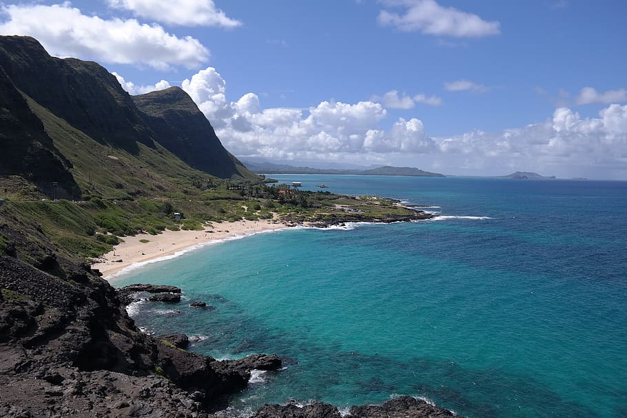 honolulu, hawaii, pacífico, playa, océano, mar, vacaciones, escénico, agua, oahu