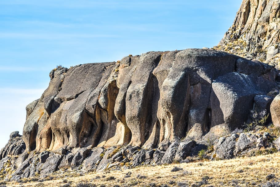 stone, mountain, erosion, nature, scenic, rock, rock - object, rock formation, solid, sky