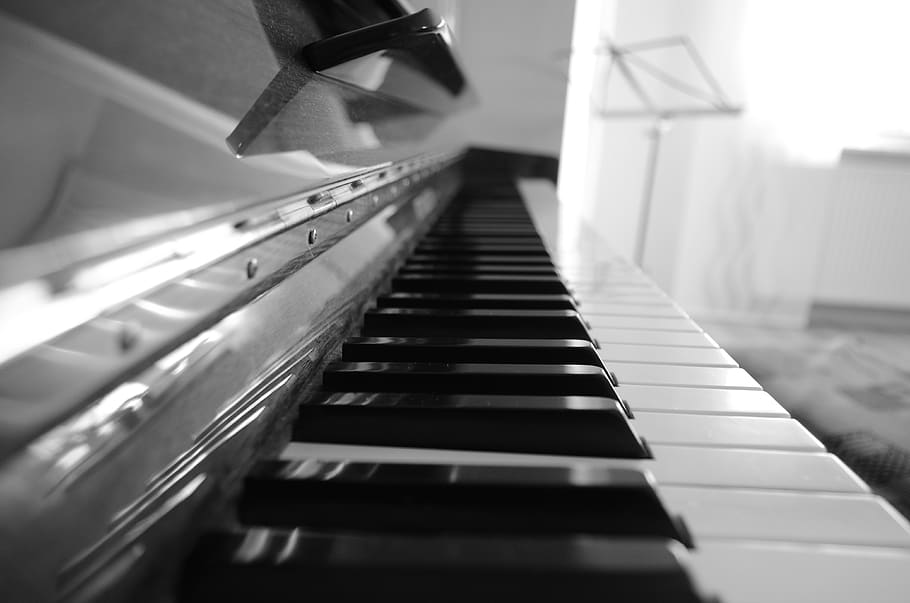 piano, teclado, música, instrumento, negro, blanco, teclas, sonido, tonkunst, concierto