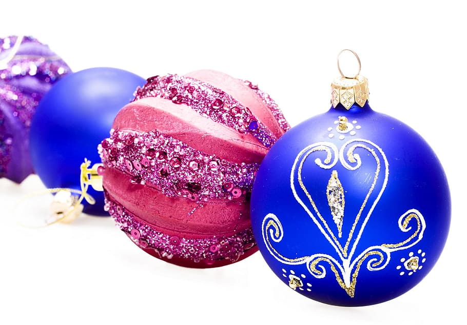 fondo, bola, chuchería, bolas, adornos, celebración, navidad, decoración, vacaciones, feliz