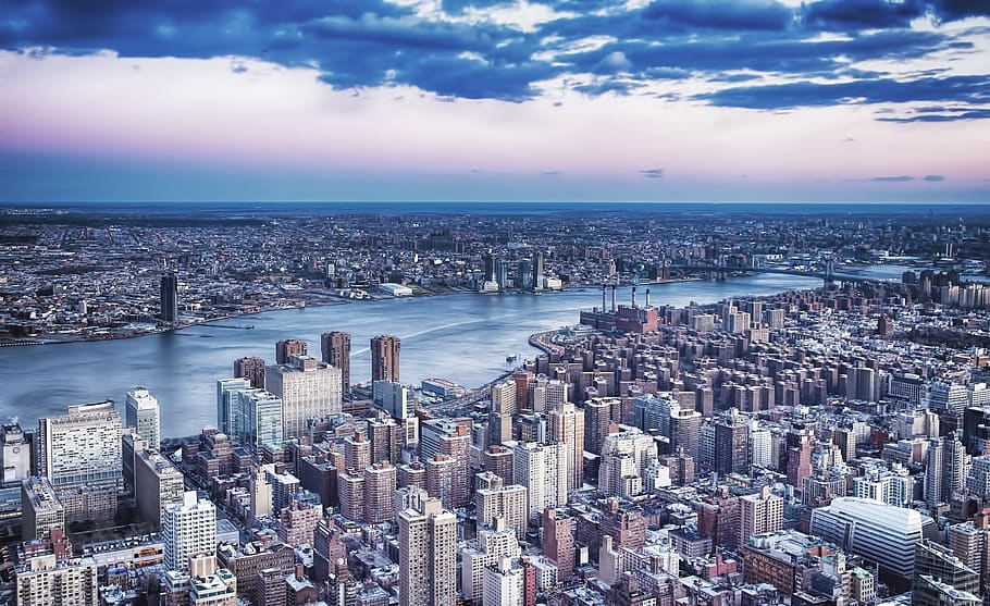 city, cityscape, skyline, panoramic, architecture, new york, nyc, manhattan, brooklyn, landmark