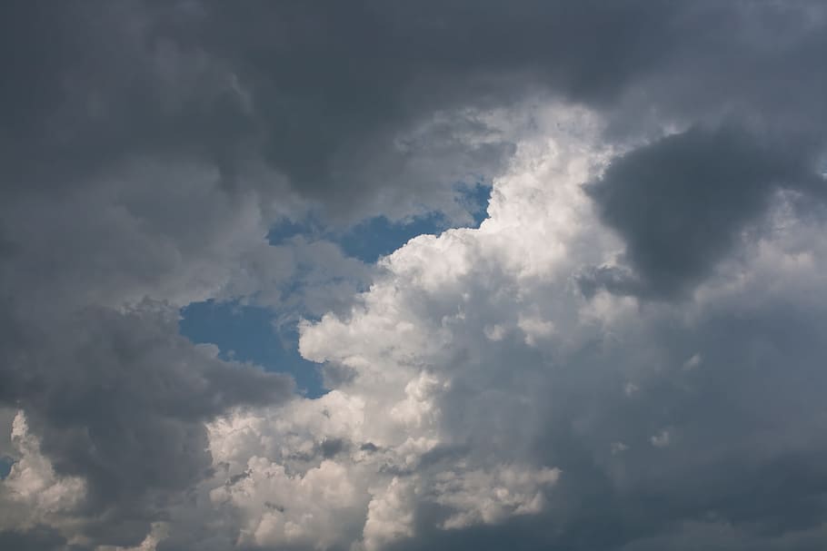 awan, cloudscape, warna, gelap, fajar, dramatis, senja, keberuntungan, abu-abu, berat