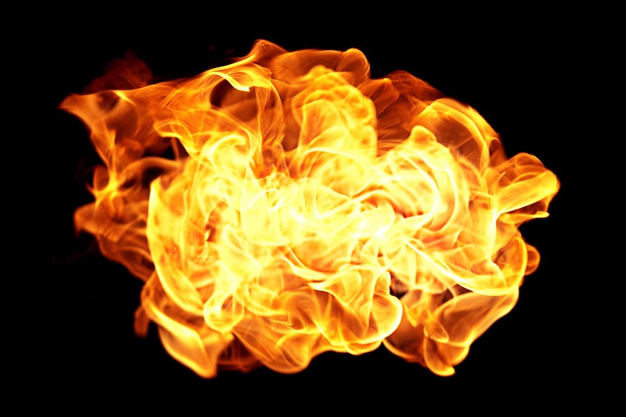Fuego, llama, infierno, cocina, negro, quemar, calor, detalle, primer plano, papel tapiz