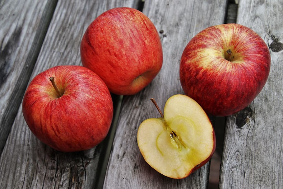 red, apples, food, vitamins, fruit, apple, fresh, nature, nutrition, diet