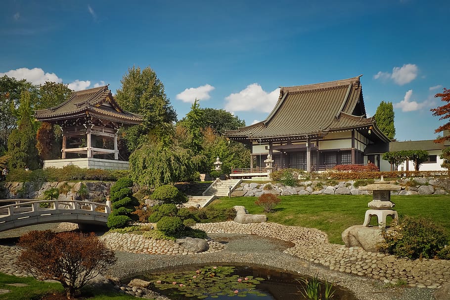 temple, japanese, asia, architecture, zen, shinto, religion, culture, pagoda, pond