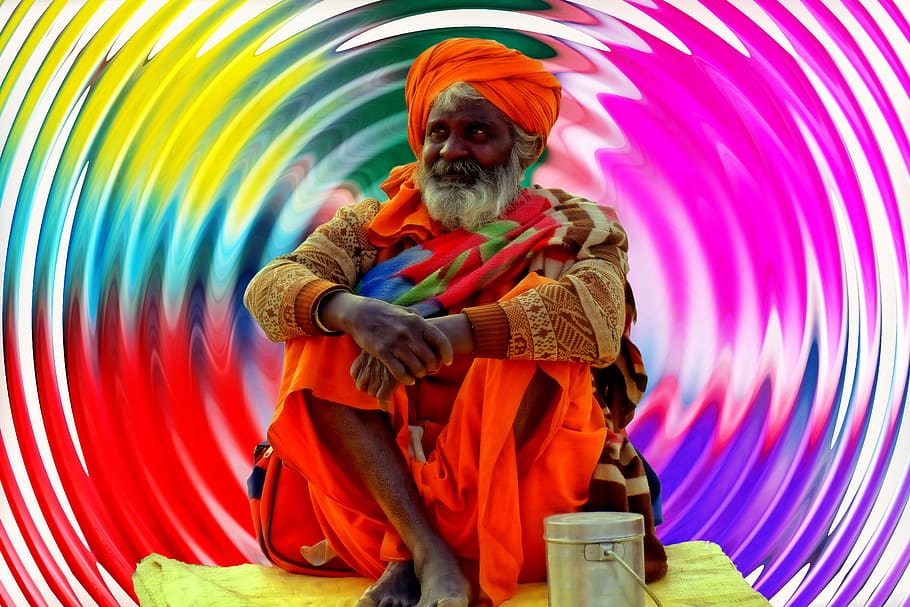 sadhu, color, colorful, hdr, background, wallpaper, india, hindu, hinduism, culture
