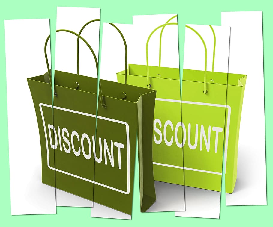 discount shopping bags, showing, bargains, markdown products, bargain, cheap, clearance, discount, discount bags, markdown