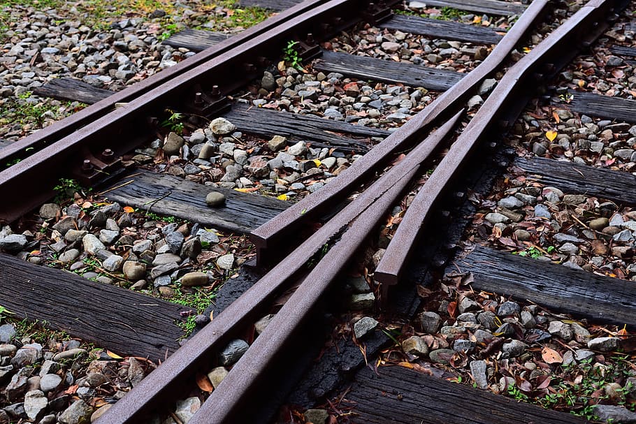 rail, railway, tracks, rail transportation, railroad track, track, transportation, gravel, rock, solid