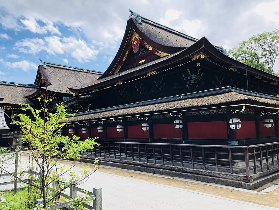 japan, culture, history, building, temple, blue sky, buddhism, tourism, famous, landscape