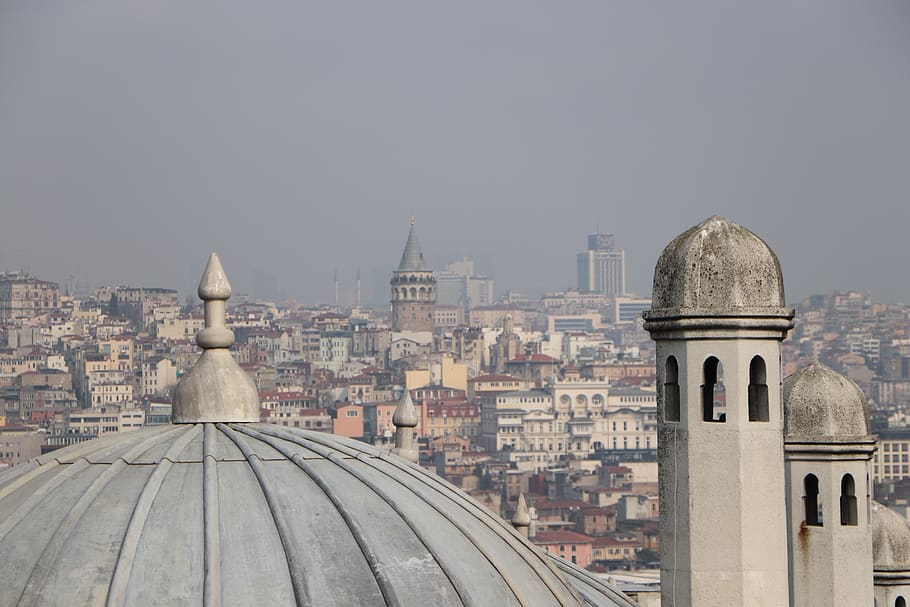 süleymaniye, dome, galata, eminönü, fatih, istanbul, turkey, islam, city, architecture