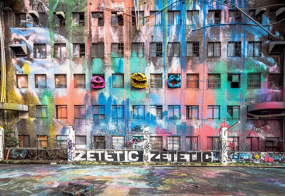 arte callejero, abandonado, graffiti, pared, creatividad, mural, ruina, ruinoso, en mal estado, caducado