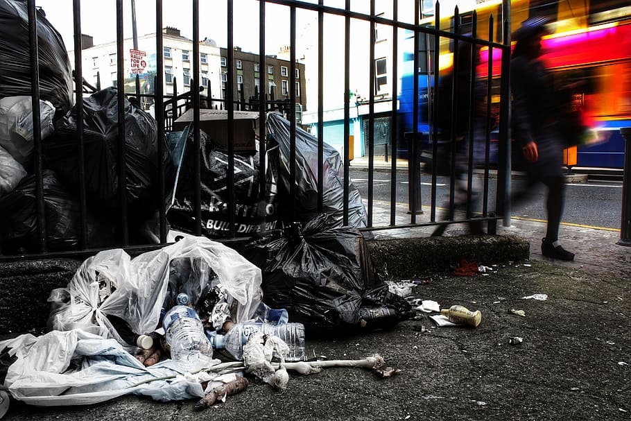 Drumcondra, Dublin, trash, garbage, rubbish, filthy, dirty, street, poor, city