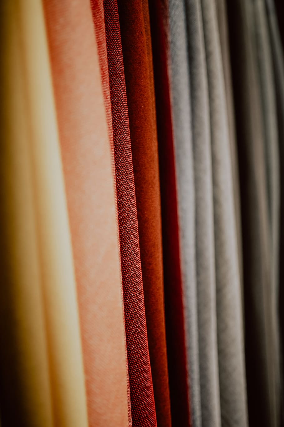 berwarna-warni, sampel kain pelapis, bahan, tekstil, gorden, kain, tirai, tidak ada orang, close-up, di dalam ruangan