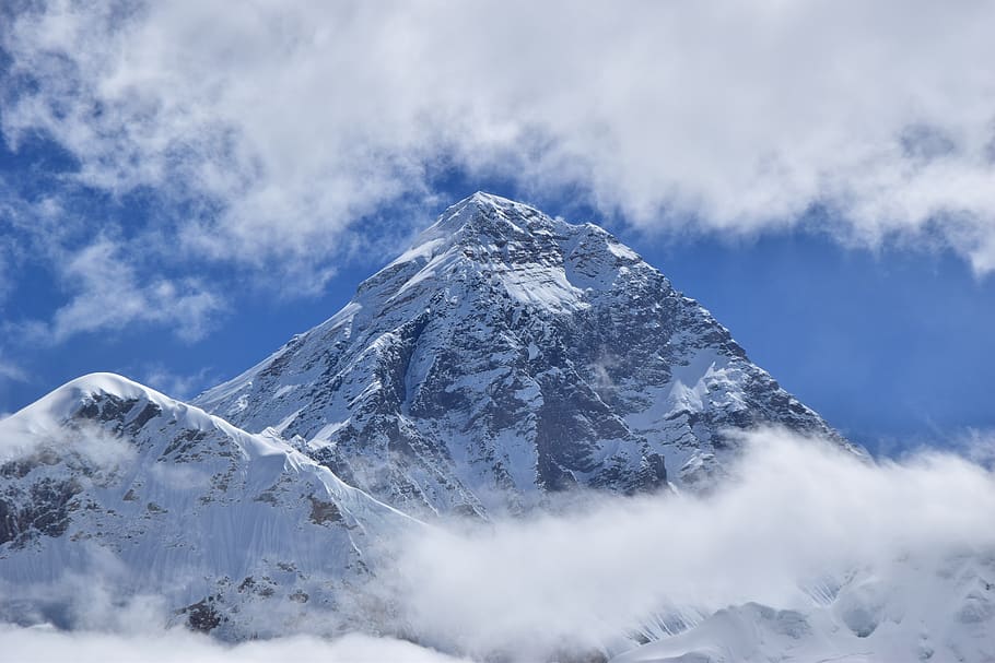 everest, trekking, clouds, himalayas, nepal, kala patthar, mountains, mountain, snow, cold temperature