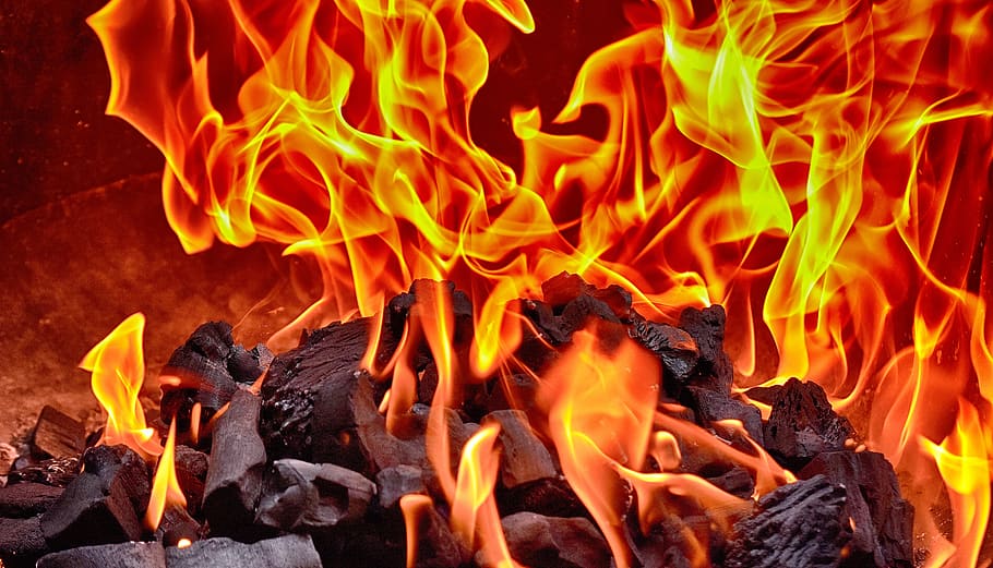 fire, flame, carbon, burn, heat, hot, fire - natural phenomenon, burning, heat - temperature, orange color