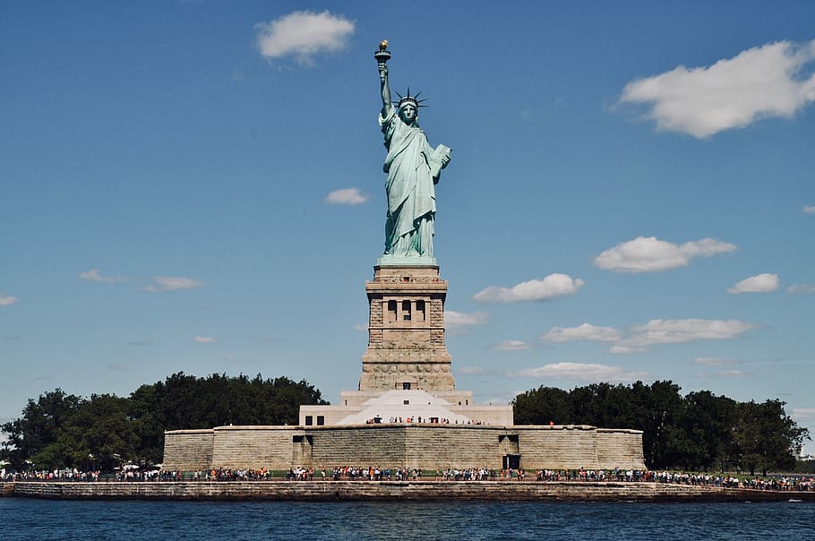 new york, usa, manhattan, places of interest, landmark, sightseeing, statue of liberty, united states, sculpture, statue