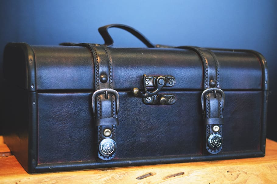 leather suitcase, various, bag, bags, luggage, suitcase, suitcases, travel, retro styled, old