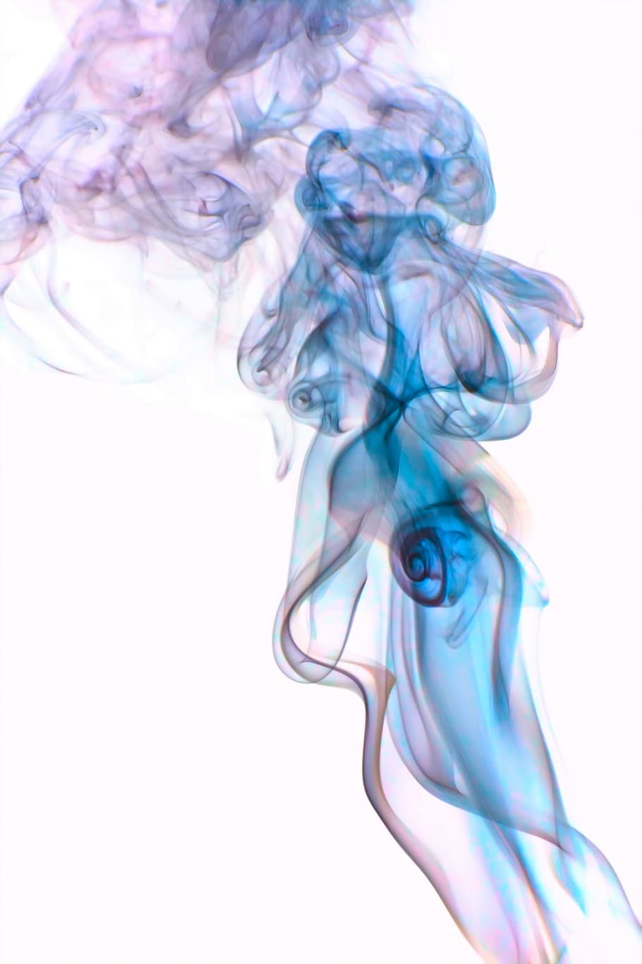 azul, humo, abstracto, aire, aroma, arte, blanco, curva, dinámica, efecto