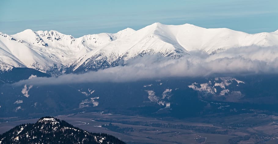 vysoké tatry, chopok, Slovakia, gunung, perjalanan, musim dingin, papan seluncur ski, atas, suhu dingin, salju