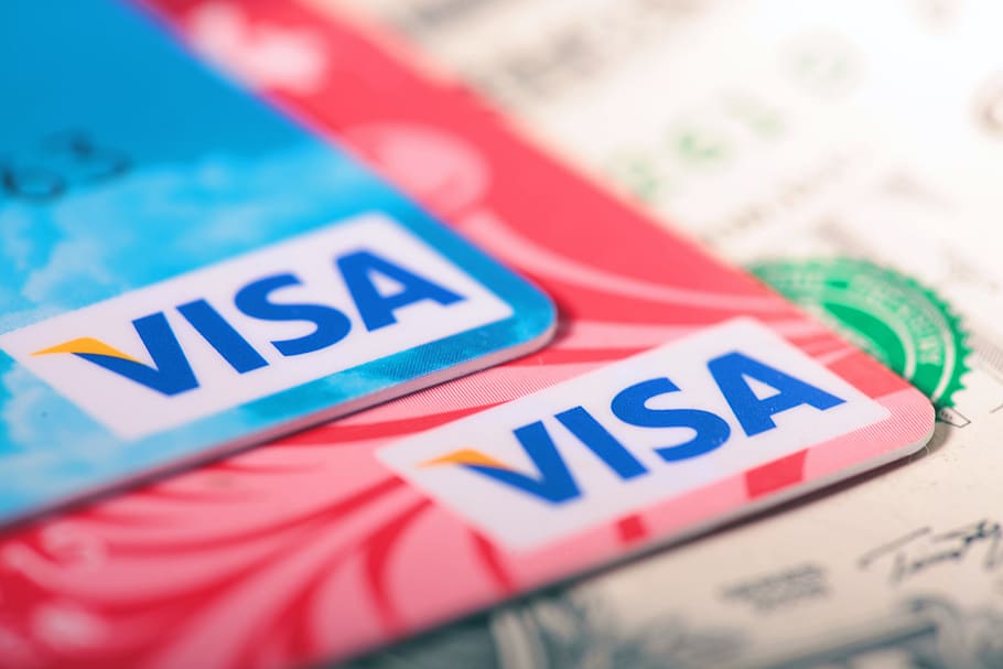 visa, pay, paying, dollar, travel, card, money, credit, hologram, valid