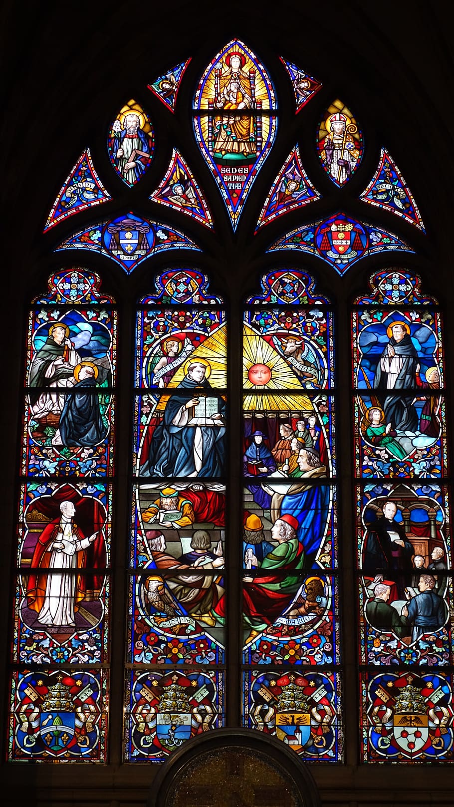church window, stained glass window, stained glass, church, architecture, religion, faith, christianity, catholicism, mechelen