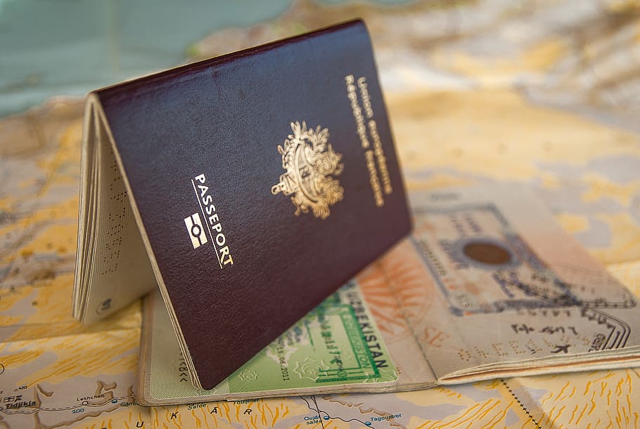 pasaporte, visa, frontera, buffer, aduanas, papel moneda, moneda, finanzas, negocios, riqueza
