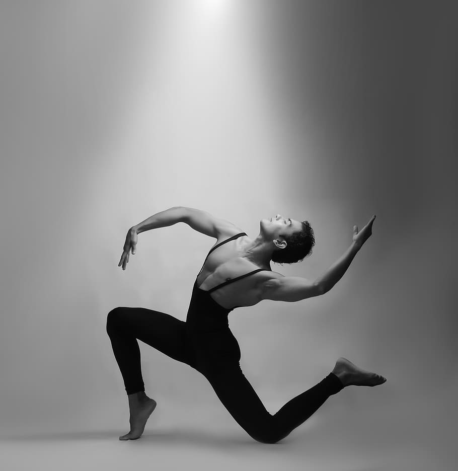 baile, hombre, bailarín de ballet, longitud total, una persona, adulto joven, foto de estudio, flexibilidad, interiores, equilibrio