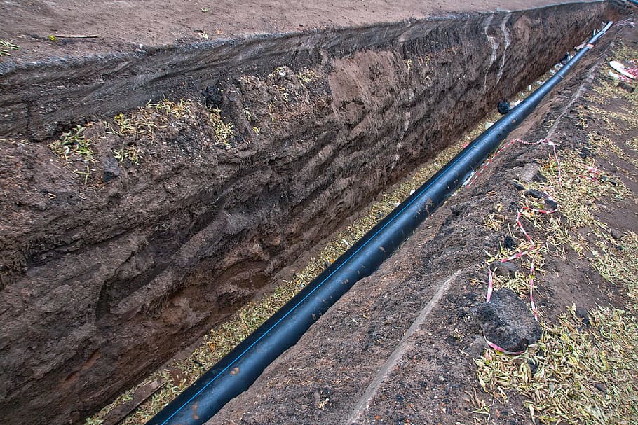 pipe, building, long, deep, black, gas, pipes, line, outdoor, brown