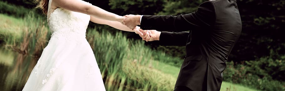 bride and groom, bride, groom, together, dance, wedding, love, marry, luck, connectedness