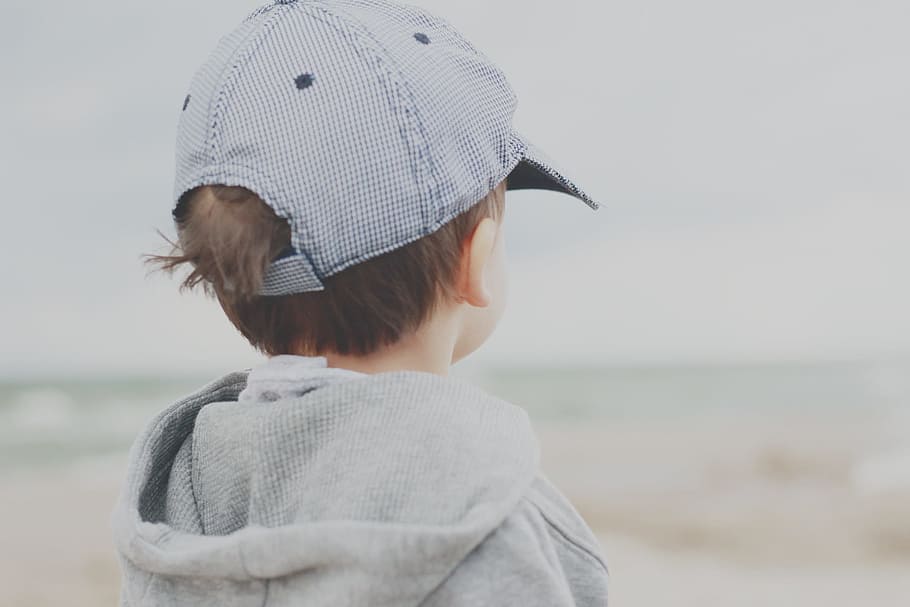 small, boy, beach, cap, hat, child, toddler, baby, family, sand