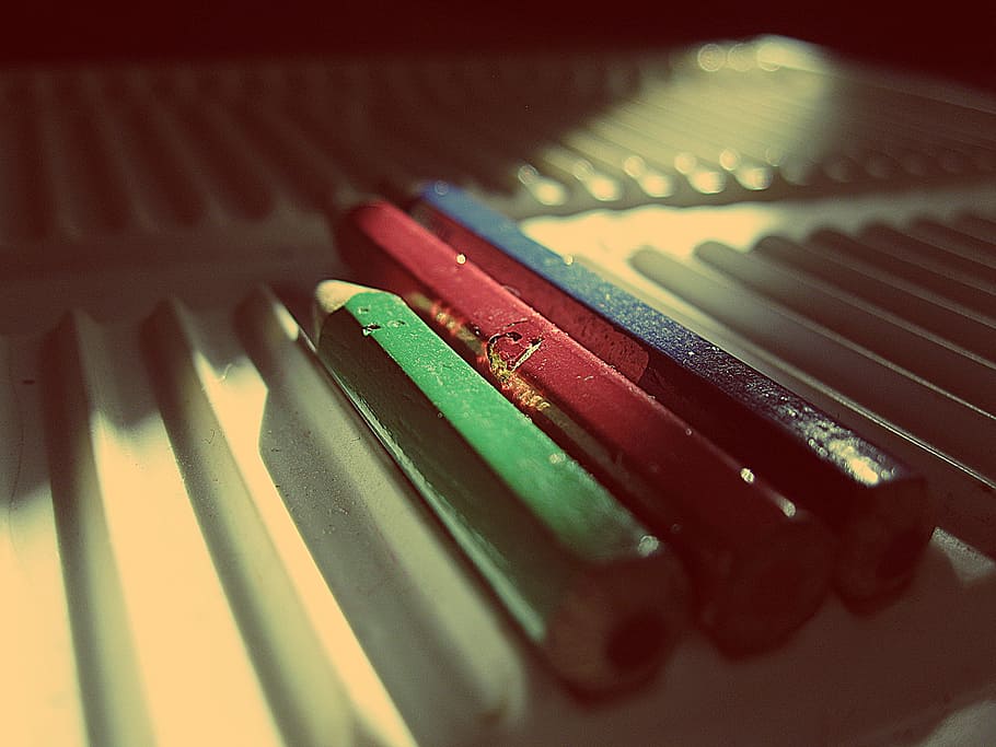 lápis, cores, arte, desenho, dentro de casa, close-up, ninguém, ainda vida, instrumento de escrita, foco seletivo