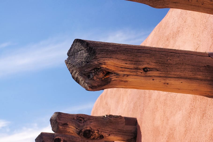 Desierto pintado posada viga, arizona, posada, edificio, adobe, arquitectura, pintado, madera, exterior, bosque petrificado