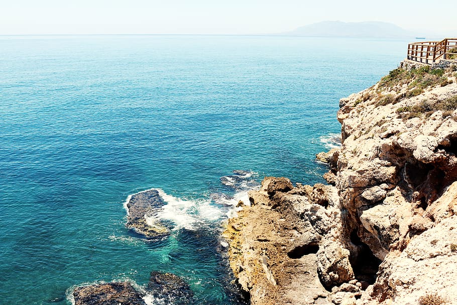 verano, azul, mar, arrecifes, agua, pintorescos - naturaleza, belleza en la naturaleza, horizonte sobre el agua, roca, horizonte