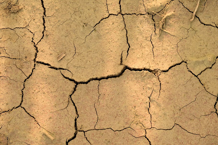 earth, dry, clay, drought, close up, structure, texture, cracks, raised, ground