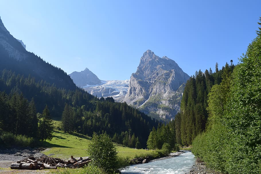 swiss, pegunungan Alpen, pegunungan, pemandangan, alam, eropa, gunung, gletser, scenics - alam, keindahan di alam
