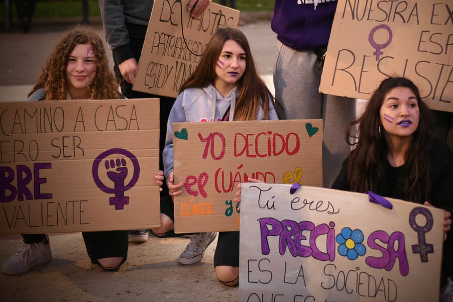 barcelona, ​​hari perempuan, jenis kelamin, rasa hormat, reli, kesetaraan, demonstrasi, di seluruh dunia, anak perempuan, teks